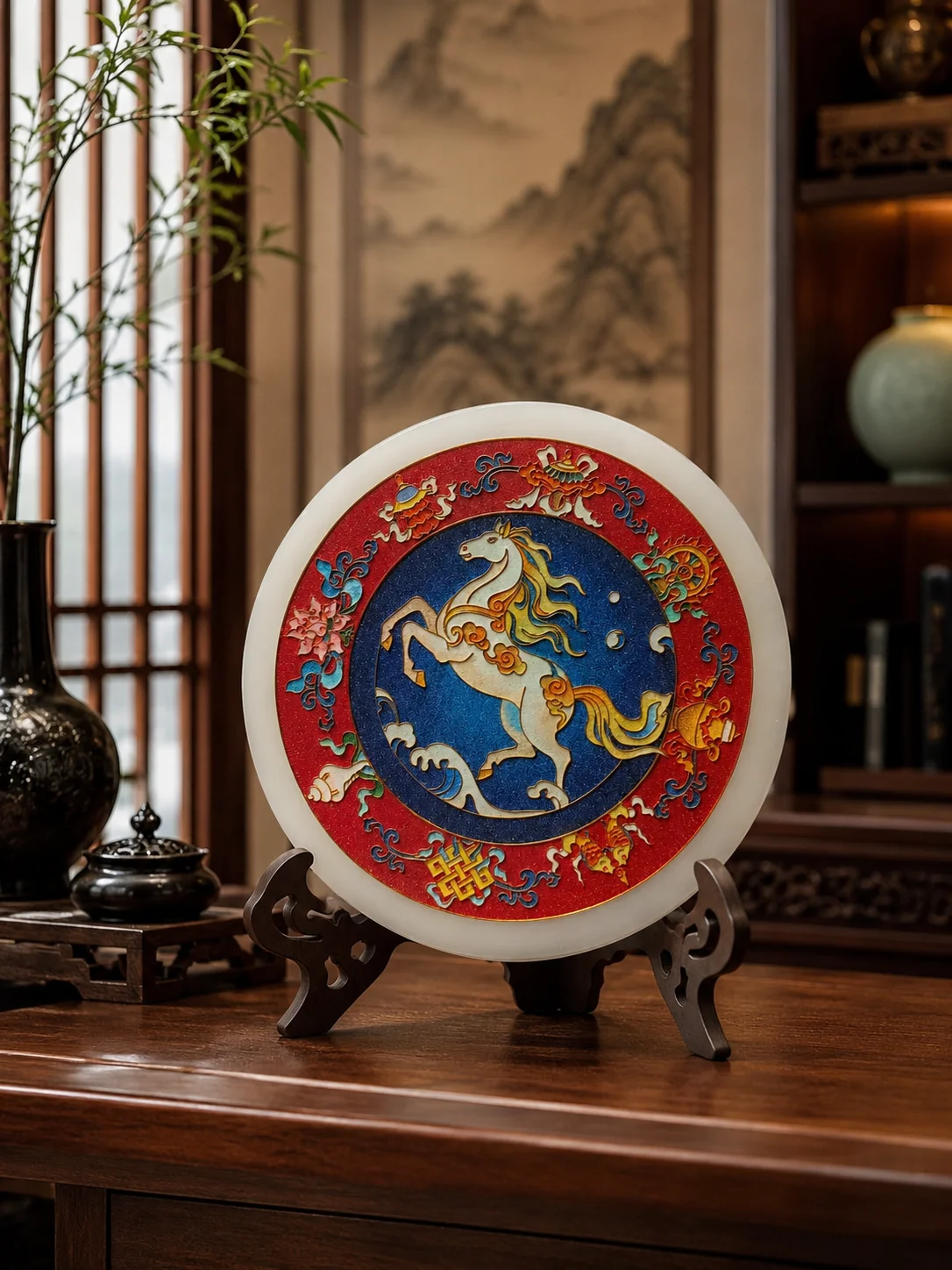 场景图-玉石-骐骥八宝-25cm-1680元