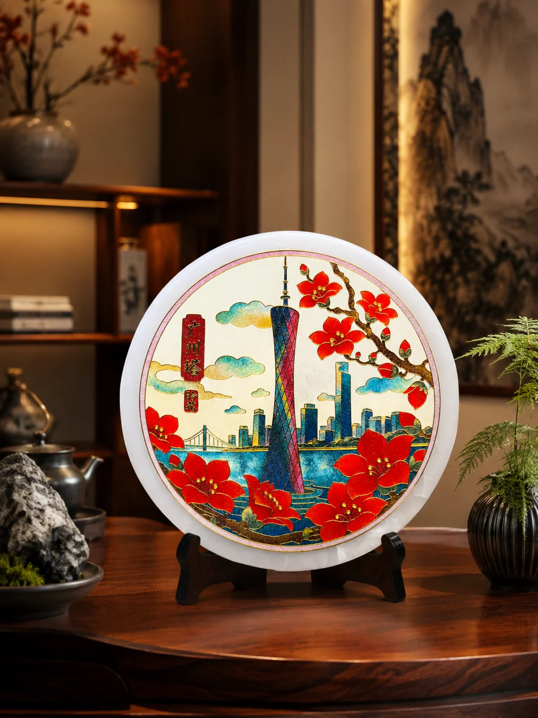场景图-玉石-花城塔影-25cm-1680元