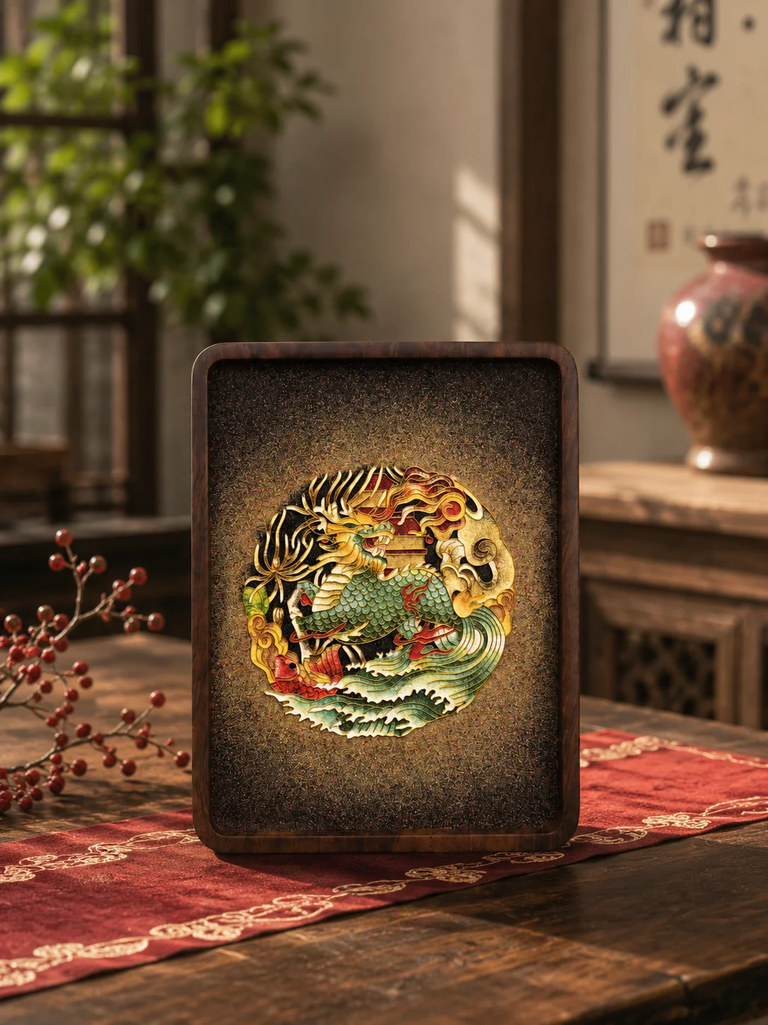麒麟献瑞 · 作品细节