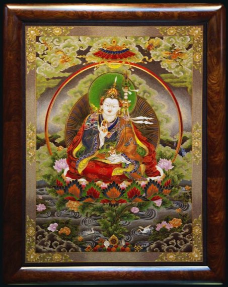 掐丝珐琅唐卡.莲花生大士