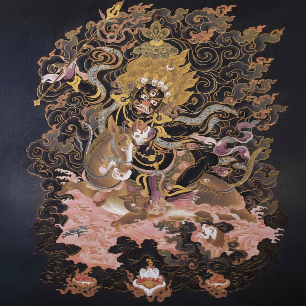掐丝珐琅唐卡.吉祥天母